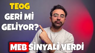 TEOG geri mi geliyor MEB sinyali verdi [upl. by Rossuck]