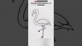 How To Draw Flamingo  drawingartclinic shorts drawing flamingo youtubeshorts [upl. by Ailhat941]