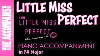 LITTLE MISS PERFECT by Joriah Kwame  Piano Accompaniment in F Karaoke Lyrics Onscreen [upl. by Bottali476]