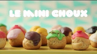 How to Make Mini Choux  Raspberry Pastry Cream Recipe [upl. by Notsreik]