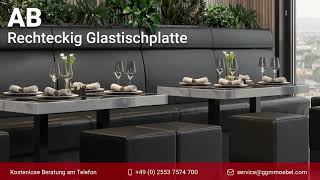 Glastischplatte AB  Rechteckig  Gehärtetes Glas  ESGSicherheitsglas [upl. by Kolk]