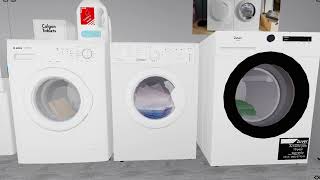 indesit vs Bosch vs Samsung Ai Quick 15 Wash Race 😱 unbalanced spin Roblox [upl. by Aicnelav]