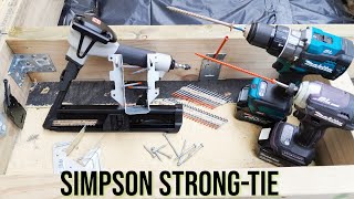 Simpson StrongTie Connector Nailer Double Shear Joist Hangers Hurricane Ties amp More [upl. by Conroy]