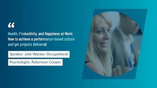 Tackling Tomorrow Today with Julie Wacker  Health Productivity and Happiness at Work [upl. by Derk]