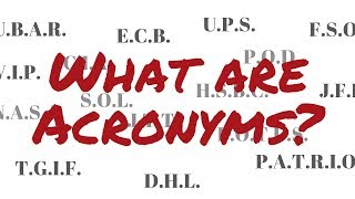 What are Acronyms  English Acronyms and Meanings [upl. by Aciretal]