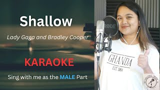 Shallow Female Part Only  Karaoke  Lady Gaga amp Bradley Cooper [upl. by Conan]