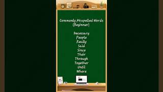 Commonly Misspelled Words 110 spellingmistakes spellingerrors spelling exam education [upl. by Aloise288]