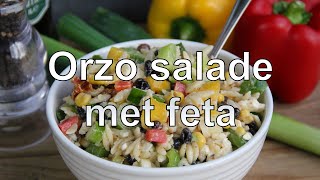 Orzo salade met feta recept [upl. by Elylrac]