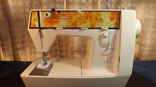 SINGER MODEL 353 GENIE TOUR WITH BOBBIN WINDING NEEDLE THREADING amp SEWING DEMO [upl. by Annoed974]