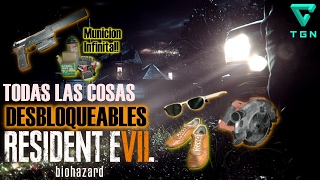 COMO CONSEGUIR MUNICION INFINITA Y TODAS LAS COSAS DESBLOQUEABLES  RESIDENT EVIL 7 [upl. by Kurland996]