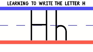 Write the Letter H  ABC Writing for Kids  Alphabet Handwriting by 123ABCtv [upl. by Azilem]