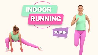 🔥30 Min Indoor Running Workout🔥 Run in Place Workout  At Home Jogging Cardio Workout🔥 [upl. by Ramon]