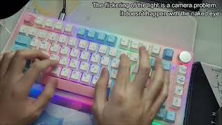 Feker IK75  KTT Wine Red  MilkCover Keycaps [upl. by Schnapp]