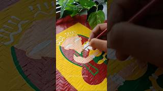 Jamini Roy painting jamini Roy durga painting  handfan art [upl. by Neuberger]