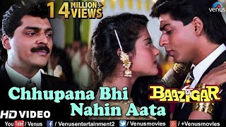 Chhupana Bhi Nahi Aata  HD VIDEO  Baazigar  Shahrukh amp Kajol  Vinod Rathod  90s Romantic Song [upl. by Ynnam744]