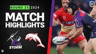 NRL 2024  Storm v Dolphins  Match Highlights [upl. by Liggett584]