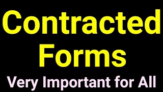 contracted form Kya hoti hai  what are contracted forms in English Grammar  shuru se English Sikho [upl. by Vale]