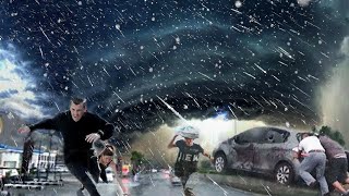 Skies are raging in France Worst hail storm in 20 years  Orage de grêle en France [upl. by Nairrot]