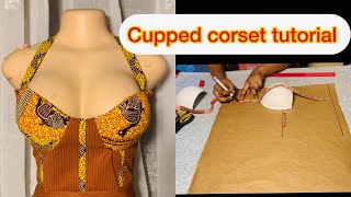 DIY how to sew corset with Bracup  beginner friendly simple and easy [upl. by Bendicty]