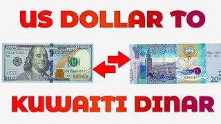 US Dollar To Kuwaiti Dinar Exchange Rate  Dollar To Dinar  USD To KWD  Kuwaiti Dinar To Dollar [upl. by Benenson]