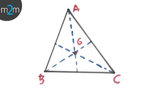 Mediana punto notable de un triángulo  HD [upl. by Magnum]