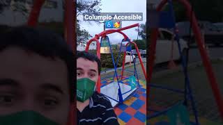 Columpio Accesible para niños con Discapacidad Física usuarios de silla de ruedas Parque Accesible [upl. by Iralav510]