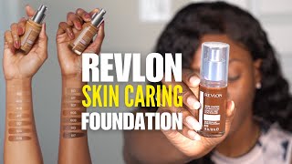 REVLON ILLUMINANCE SKIN CARING FOUNDATION REVIEW  HOW TO SHADE MATCH FOUNDATION [upl. by Medor]