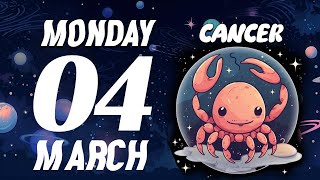 UNBELIEVABLE😲SEE WHATS COMING FOR YOU💰 CANCER ♋❤ HOROSCOPE FOR TODAY MARCH 4 2024 [upl. by Rosecan]