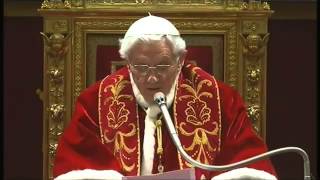 Saluto di Benedetto XVI ai Cardinali  ultimo giorno di Pontificato [upl. by Enyt916]