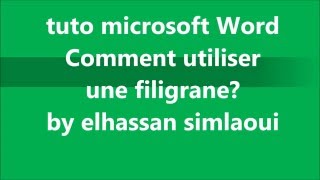 Microsoft Word comment utiliser les filigranes [upl. by Jesse]