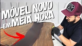 COMO TIRAR VERNIZ OU TINTA DE MADEIRA I DIY MÓVEL LINDO I PAULO BIACCHI [upl. by Rico]