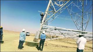 Barbed Wire fencing Installation 380 KV Tower [upl. by Tiny]