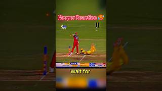 Keeper Reaction De Kock🥵shorts shortvideo shortsfeed cricket quintondekock [upl. by Nilekcaj971]