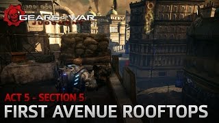 Gears of War Judgment  Downtown Halvo Bay  Section 5 First Avenue Rooftops [upl. by Nohsad]