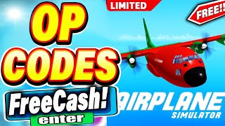 ALL NEW SECRET OP CODES In Roblox Airplane Simulator Codes 2024 [upl. by Cirilo]