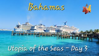 Utopia Of The Seas Day 3 Cruise Trip to Nassau Bahamas Tips amp Useful Info [upl. by Acined]