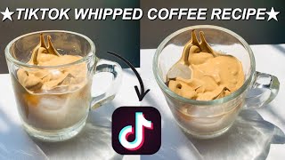 How To Make the TikTok Whipped Coffee 3 ingredient recipe  Dalgona Coffee Recipe  Paola Espinoza [upl. by Inram]