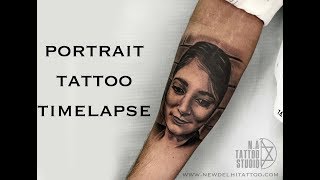 Portrait Tattoo Timelapse by NA Tattoo Studio New Delhi [upl. by Ulrich540]