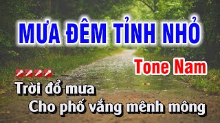 Mưa Đêm Tỉnh Nhỏ Karaoke Tone Nam Nhạc Sống  Nguyễn Duy [upl. by Snebur]