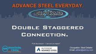 ADVANCE STEEL Double Staggered Connection [upl. by Heisel19]