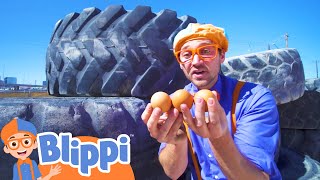 Blippi Explores an Excavator  Kids Fun amp Educational Cartoons  Moonbug Play and Learn [upl. by Rind424]