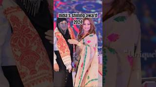 Received Indias shining award 2024 presenting award by Actress Mahima Chaudhary spark event [upl. by Ecirbaf]