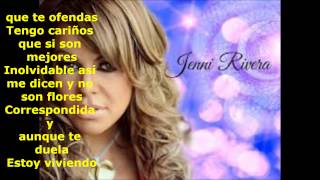 Inolvidable By Jenni Rivera Letra [upl. by Felicia31]