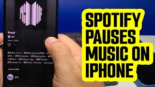 How To Fix Spotify That Pauses Music On iPhone [upl. by Haneekas487]