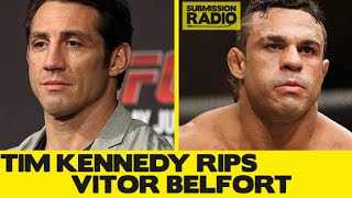 Tim Kennedy Rips Vitor Belfort for steroid use quotdripping testosterone out of his eyeballsquot [upl. by Enutrof847]