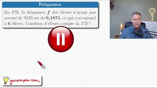 Exercice ♦ Statistiques • Calculer leffectif total à partir de la fréquence ♦ Troisième [upl. by Lanta281]