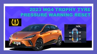 2023 MG4  How To Reset The Tyre Pressure Monitoring System [upl. by Uis]