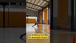 Dribbling Drill with Cones to Improve Basketball Players Ball Handling Skill basketball ballislife [upl. by Naelopan917]