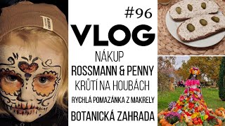 VLOG 96  pomazánka z makrely krůtí na houbách Rossmann a Penny botanická 🎃 [upl. by Attenrev]