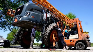 All Hands On Deck For Sprayer Tire Change [upl. by Nove]